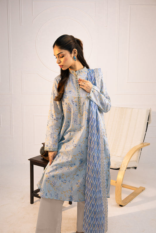 3 Pc | Unstitched | Lawn