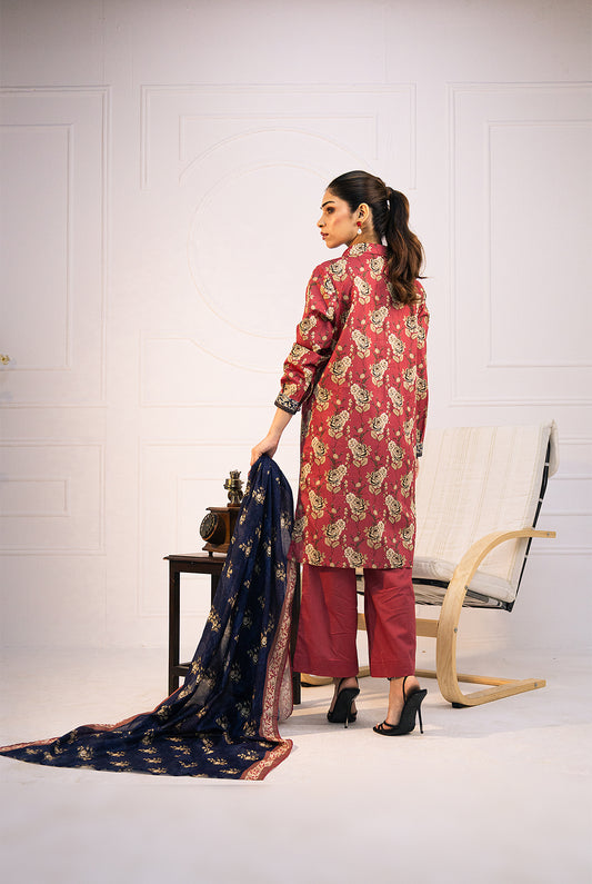 3 Pc | Unstitched | Lawn