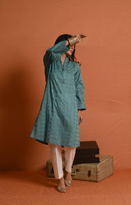 "1Pc | Textured Lawn Kurti | RTW"