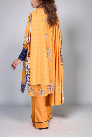 3Pc | Unstitched | Embroidered Khaddar