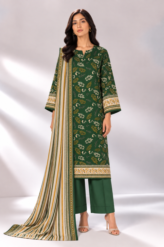 3 PIECE - PRINTED KHADDAR SUIT