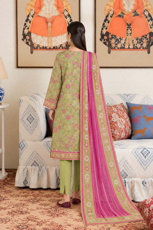 3 PIECE - PRINTED LAWN SUIT