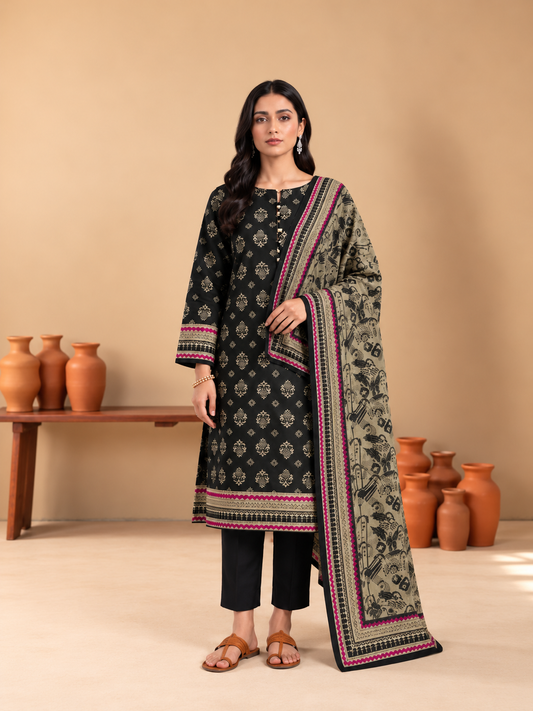 3 PIECE - PRINTED LAWN SUIT