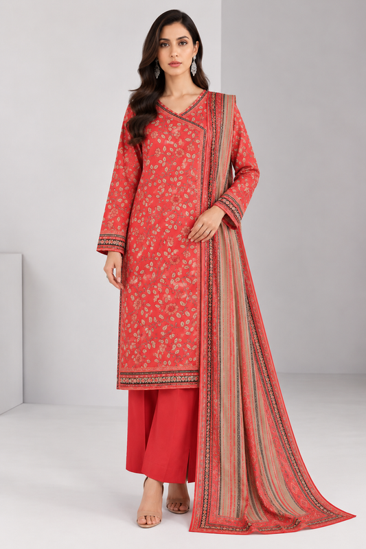 3 PIECE - PRINTED LAWN SUIT