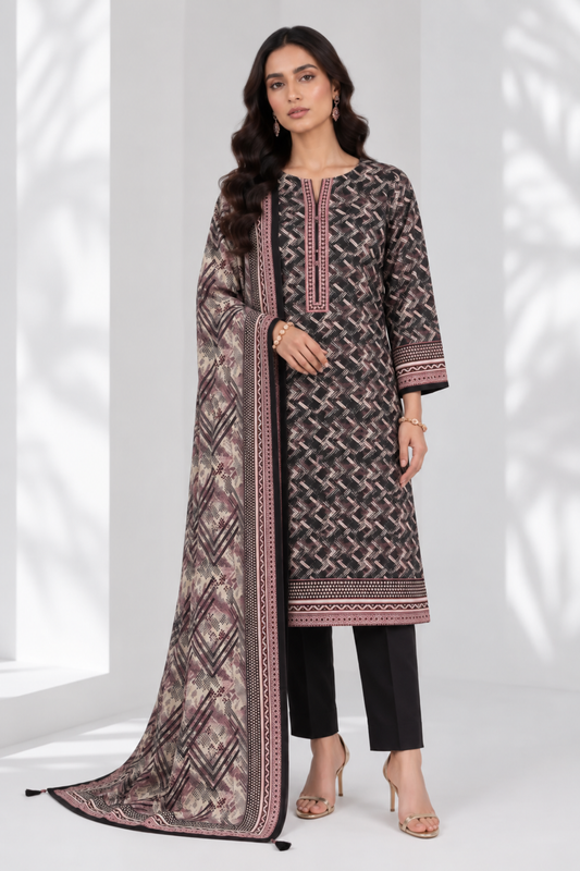 3 PIECE - PRINTED LAWN SUIT