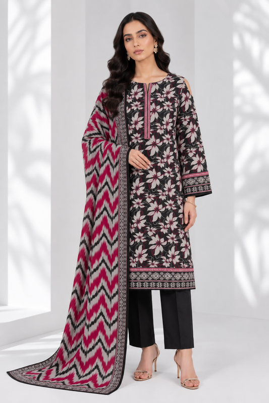 3 PIECE - PRINTED LAWN SUIT