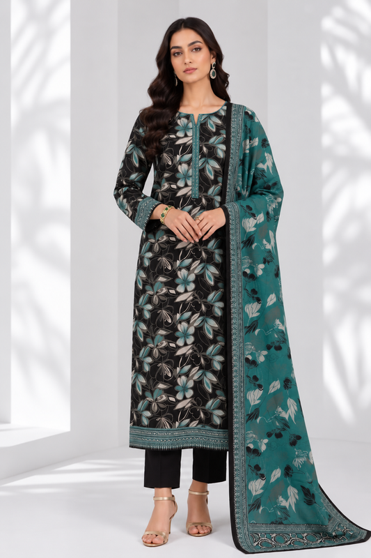 3 PIECE - PRINTED LAWN SUIT