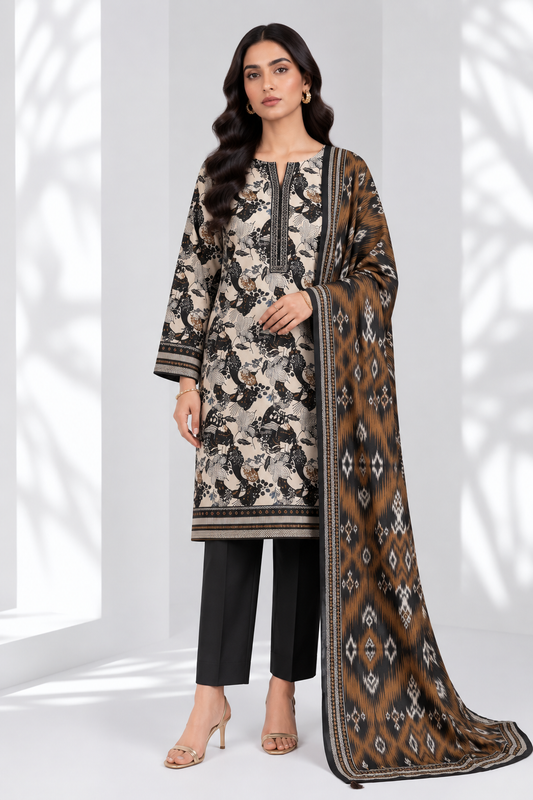 3 PIECE - PRINTED LAWN SUIT