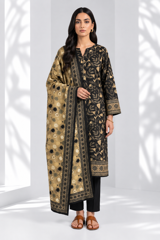 3 PIECE - PRINTED LAWN SUIT