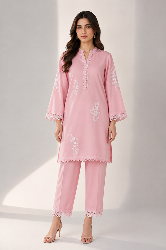 2 Piece - Embroidered Dyed Lawn Suit