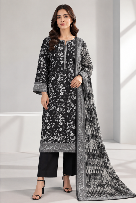 3 PIECE - PRINTED LAWN SUIT