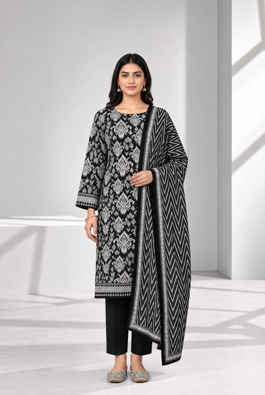 3 PIECE - PRINTED LAWN SUIT