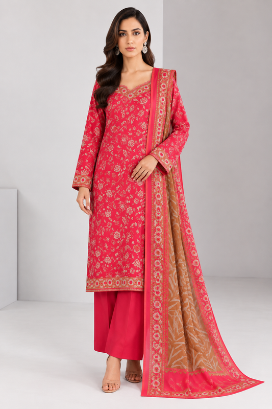 3 PIECE - PRINTED LAWN SUIT
