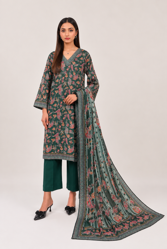 3 PIECE - PRINTED LAWN SUIT