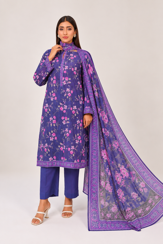 3 PIECE - PRINTED LAWN SUIT