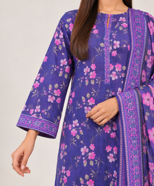 3 PIECE - PRINTED LAWN SUIT