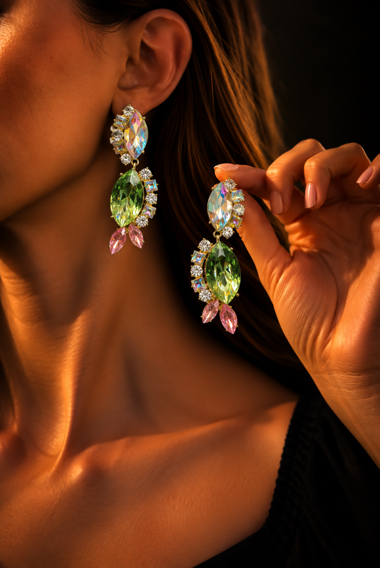 Aurora Crystal Drop Earrings