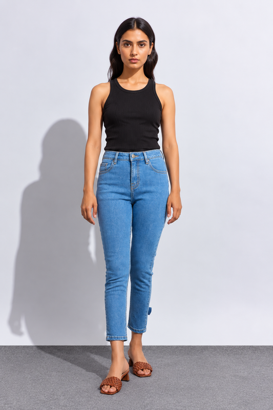 Women’s Light Blue Slim Fit Denim Jeans