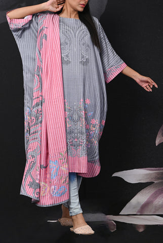 2PC | Viscose Slub Shirt & Dupatta |RTW