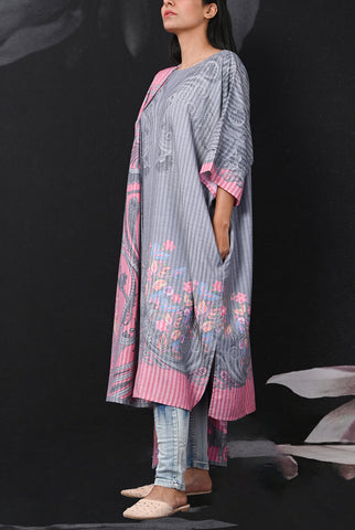 2PC | Viscose Slub Shirt & Dupatta |RTW