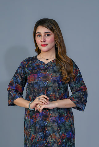 1Pc | RTW | Khaddar Multi Colour Shirt