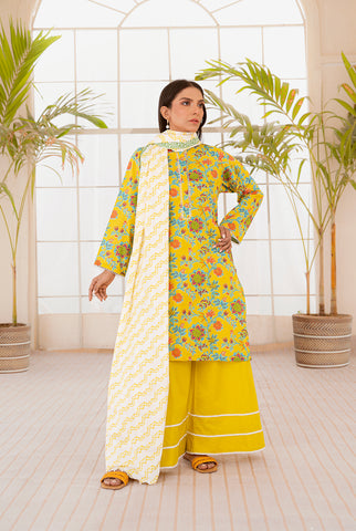 3 Piece | Unstitched | Digital Printed Lawn