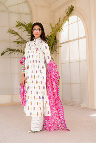 3 Piece | Unstitched | Digital Printed Lawn