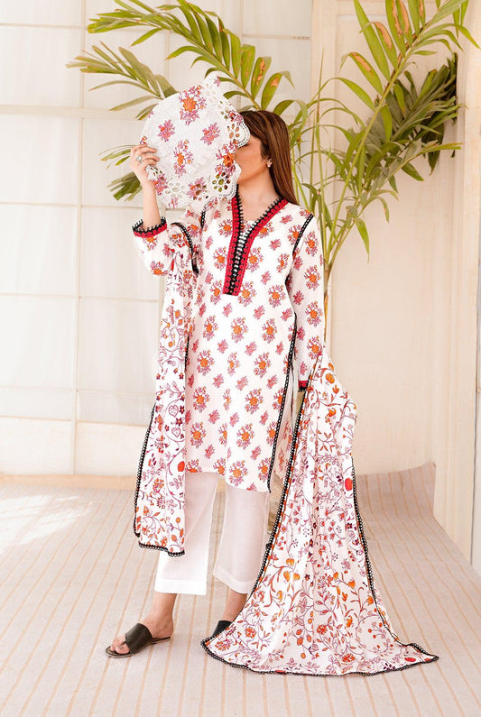 3 Piece | Unstitched | Digital Printed Lawn