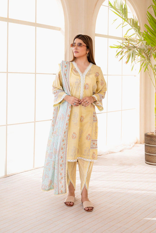 3 Piece | Unstitched | Digital Printed Lawn