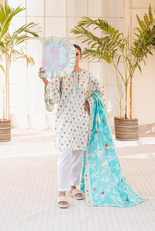 3 Piece | Unstitched | Digital Printed Lawn