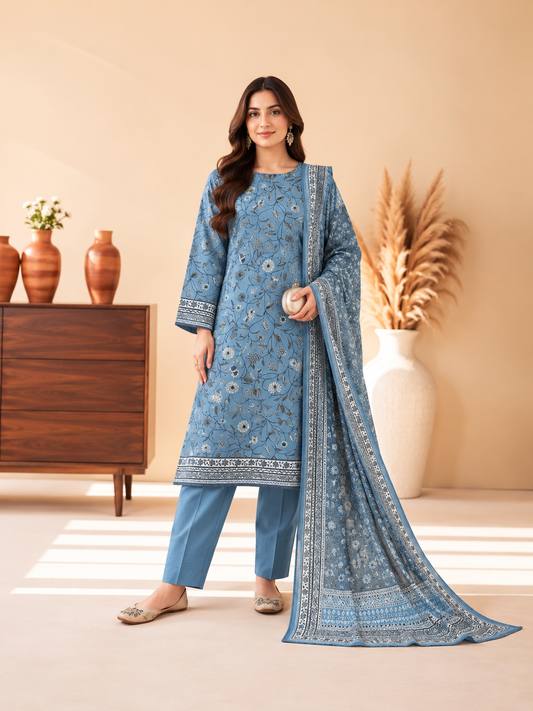 3 PIECE - PRINTED LAWN SUIT