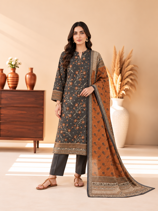 3 PIECE - PRINTED LAWN SUIT