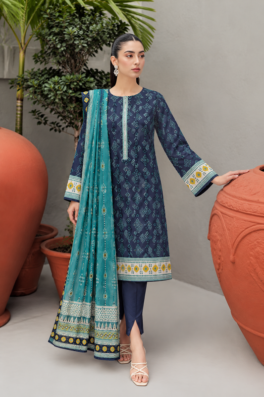 3 PIECE - PRINTED LAWN SUIT