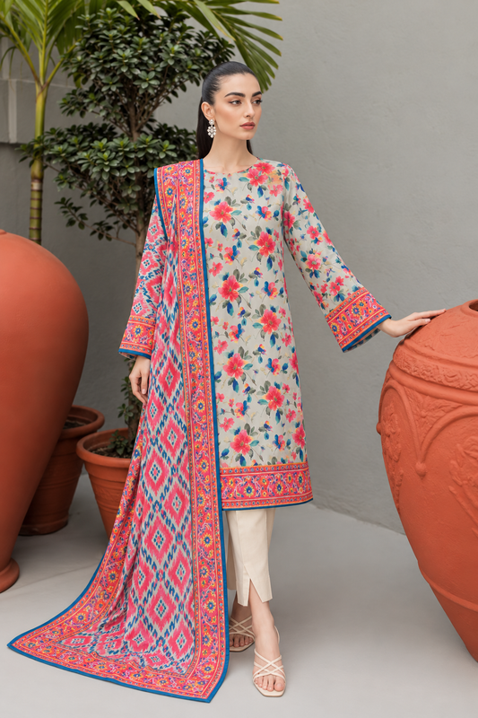 3 PIECE - PRINTED LAWN SUIT