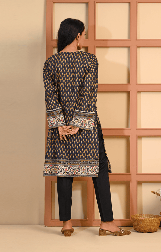 1PC | LAWN NTRICATE GOLDEN AND FLORAL PATTERENS FOR A TIMELESS LOOK SHIRT |RTW