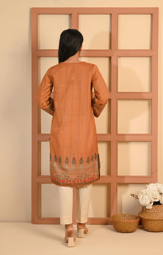 1PC | LAWN Warm Amber Hues with Intricate Embroidery" SHIRT |RTW