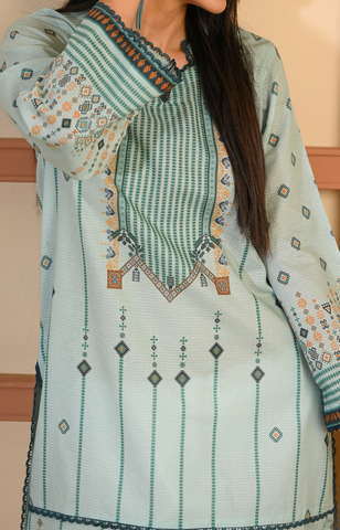 1PC | LAWN Mint Green Grace SHIRT |RTW