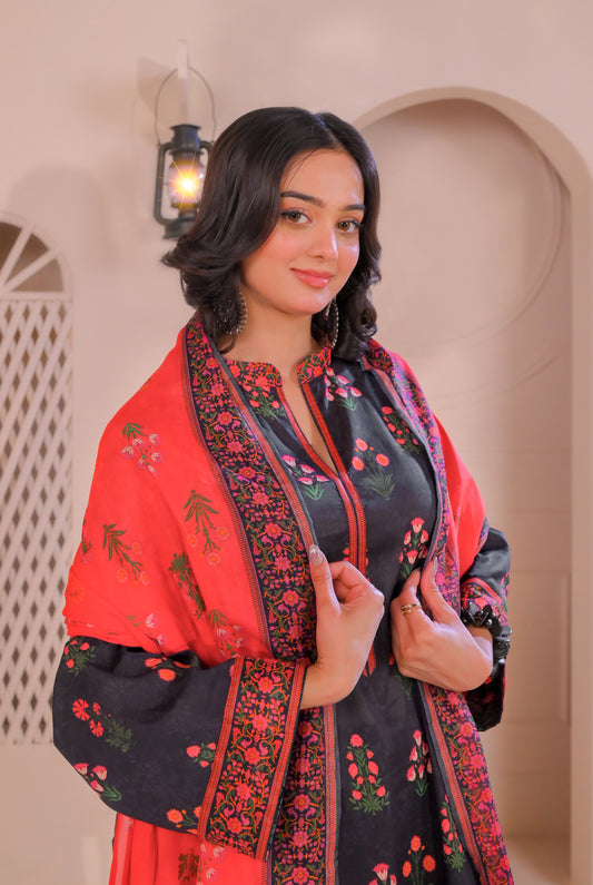 3 PCS | UNSTITCHED | DIGITAL PRINTED LAWN