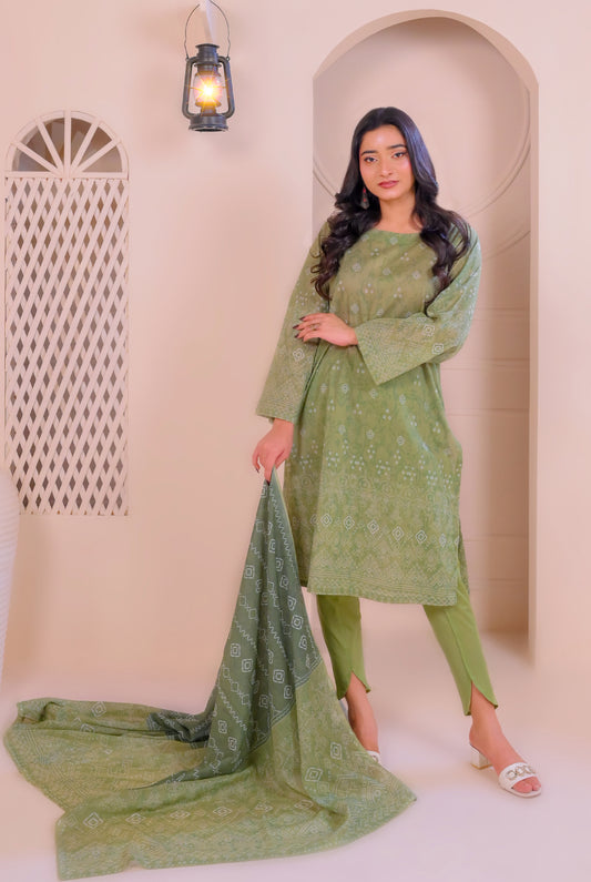 3 PCS | UNSTITCHED | DIGITAL PRINTED LAWN