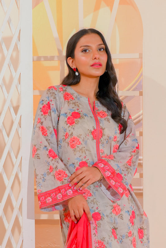 3 PCS | UNSTITCHED | DIGITAL PRINTED LAWN