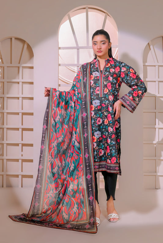 3 PCS | UNSTITCHED | DIGITAL PRINTED LAWN