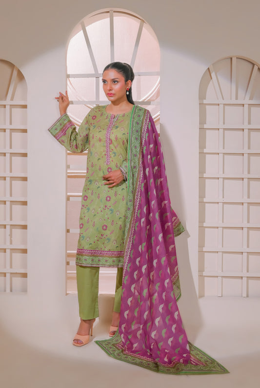 3 PCS | UNSTITCHED | DIGITAL PRINTED LAWN
