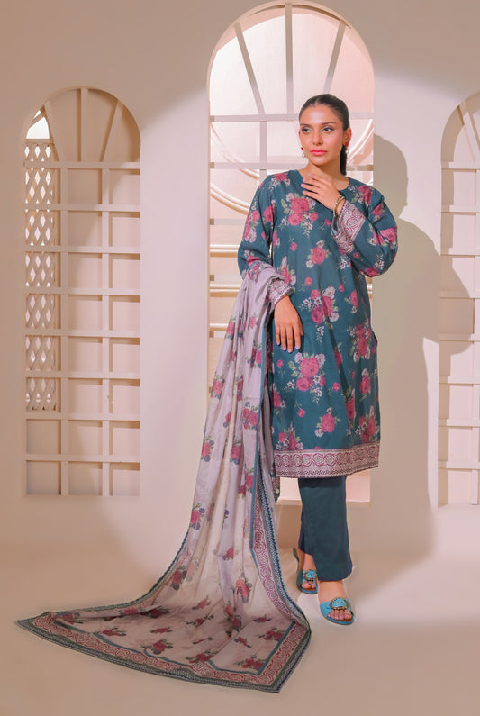 3 PCS | UNSTITCHED | DIGITAL PRINTED LAWN