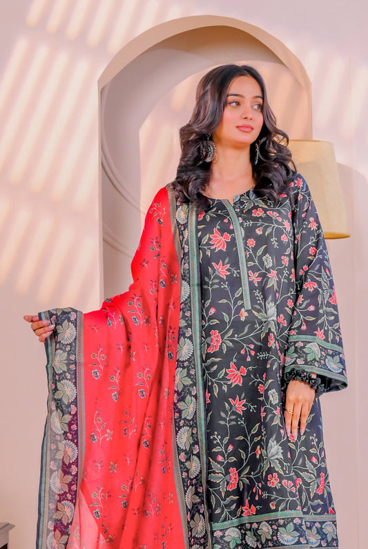 3 PCS | UNSTITCHED | DIGITAL PRINTED LAWN