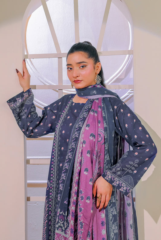 3 PCS | UNSTITCHED | DIGITAL PRINTED LAWN