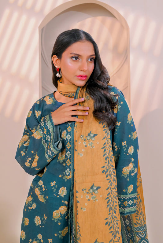 3 PCS | UNSTITCHED | DIGITAL PRINTED LAWN