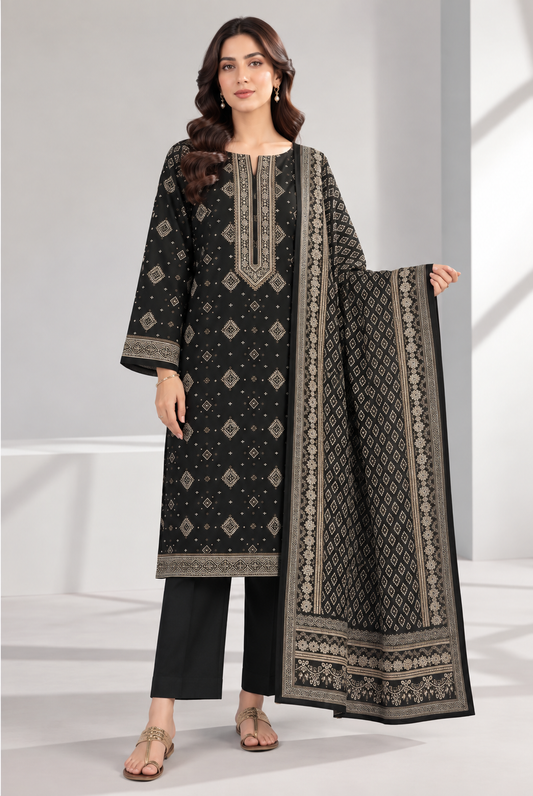 3 PIECE - PRINTED LAWN SUIT
