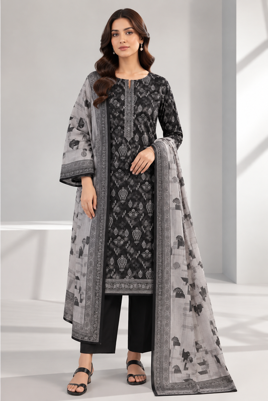 3 PIECE - PRINTED LAWN SUIT