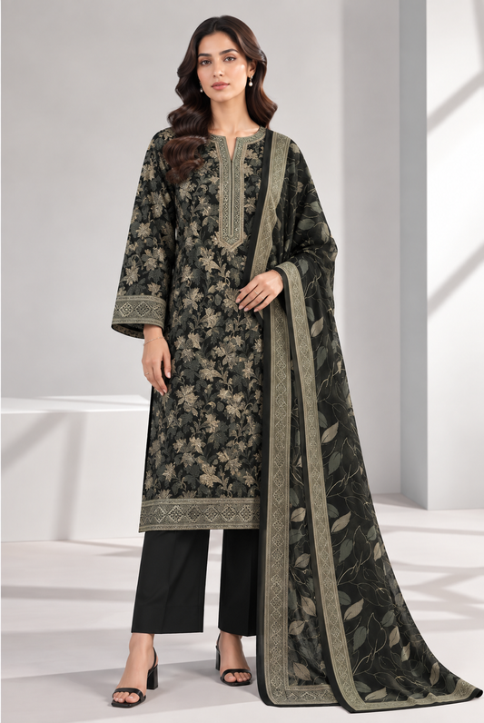 3 PIECE - PRINTED LAWN SUIT