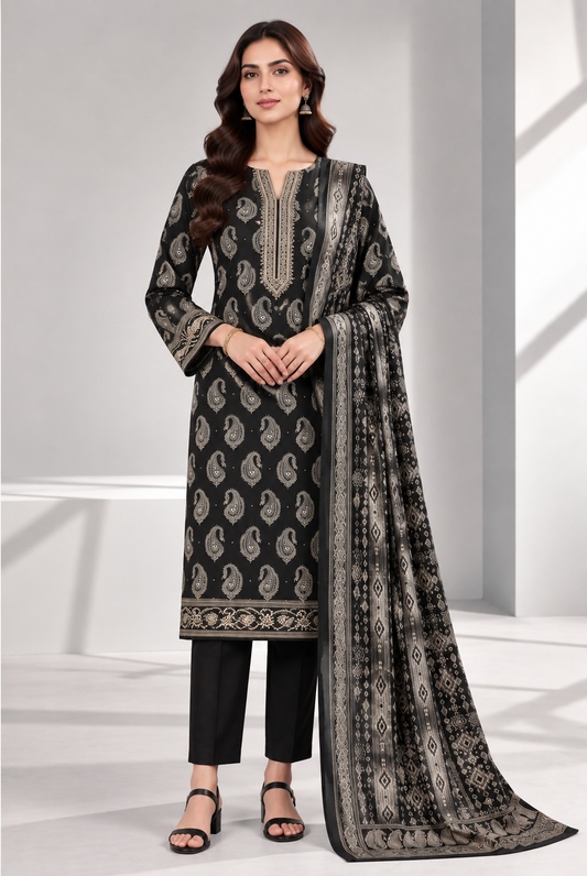 3 PIECE - PRINTED LAWN SUIT